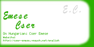 emese cser business card